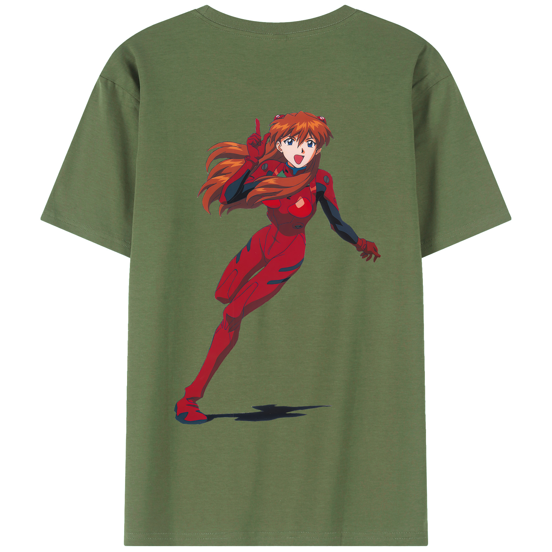 （画像用） EVA 新世紀エヴァンゲリオン 綿100％ メンズ半袖Tシャツ（バックプリント） 通気性